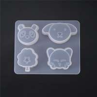 Bear cat panda tree shaped  jewelry Resin Epoxy Molds silicone animal mould for table decoration